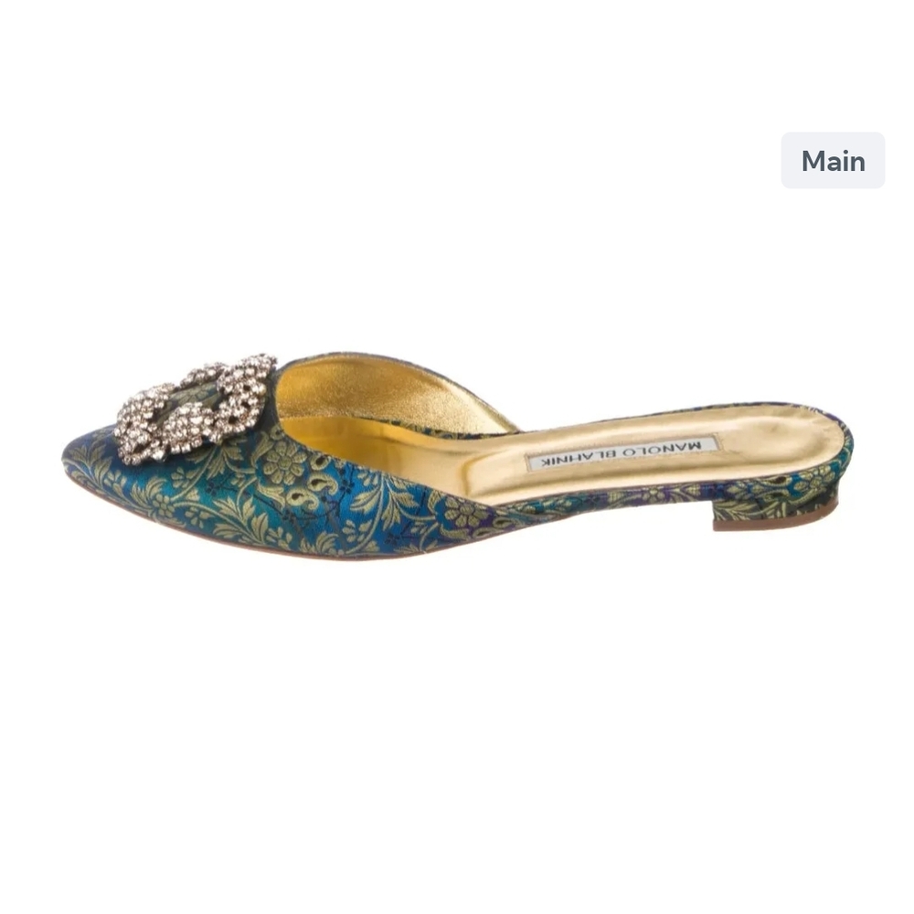 Manolo Blahnik Hangisi Mules 35 1/2